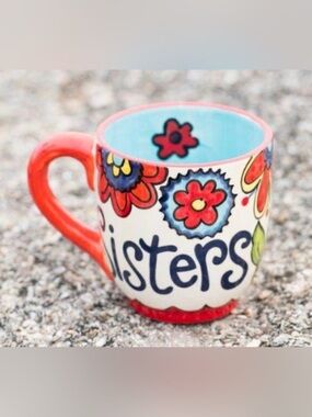 NWOT Glory Haus Laura Kirkland "Sisters" Ceramic Coffee Mug
